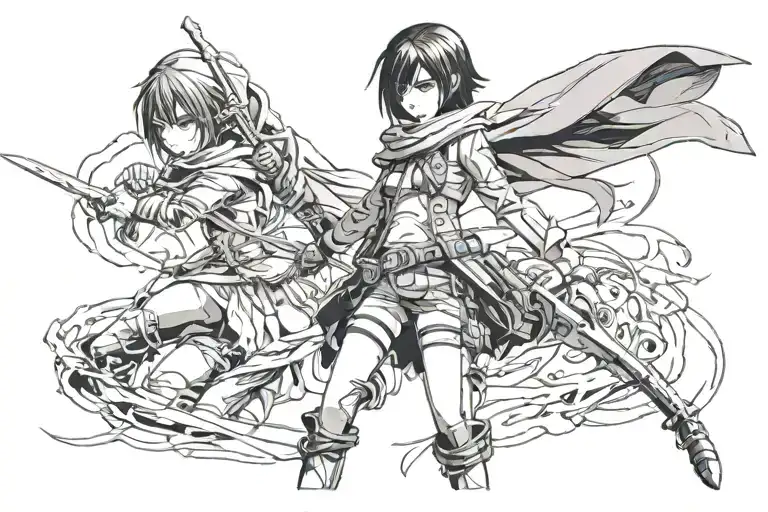 mikasa ackerman tattoo design idea