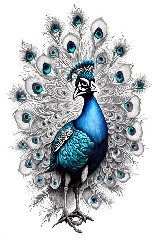 peacock tattoo design idea