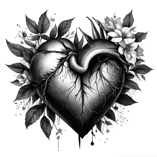 balance between the heart and mind body soul tattoo design idea