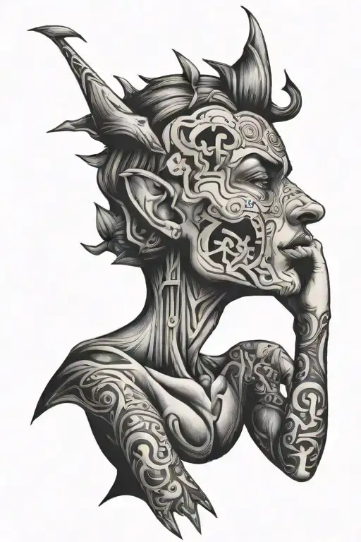 adhd person tattoo design idea