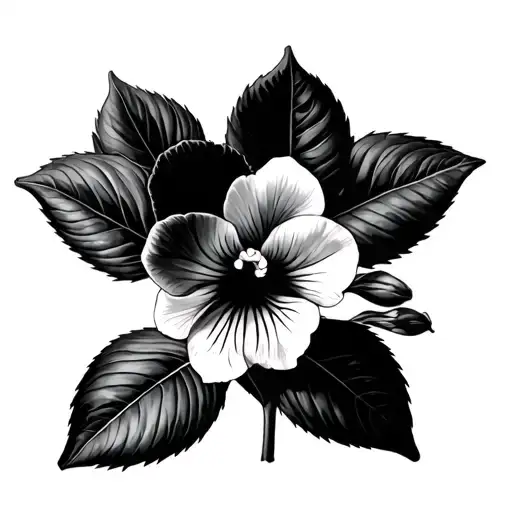African Violet tattoo design idea