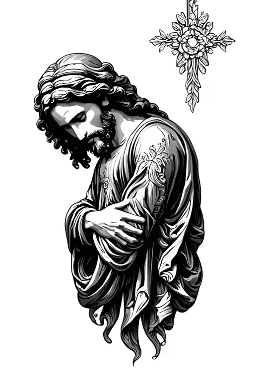 jesus tattoo design idea