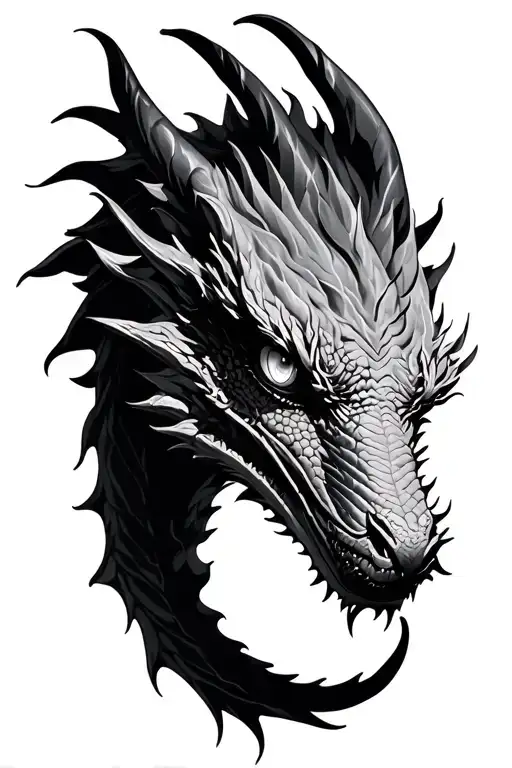 electric eyes on dragon tattoo design idea