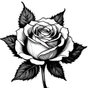 Version 1: Linear Design (Straight Placement)	•	The rosebud is placed at the beginning (first coordinates) near the ank tattoo design idea