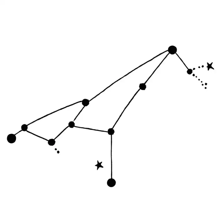 big dipper constellation tattoo design idea