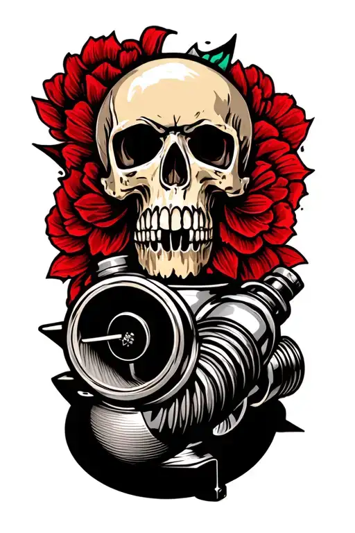 turbocharger tattoo design idea