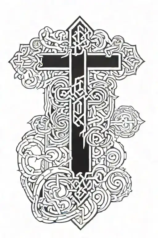icelandic peace rune infused with the cross and it says 2006 tattoo design idea