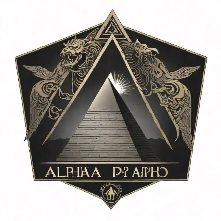 Alpha Phi Alpha Egyptian pyramid tattoo design idea