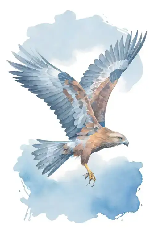 marsh harrier patronus tattoo design idea