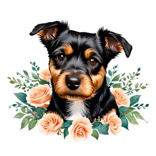 memorial tattoo for my dog sitting tattoo design idea