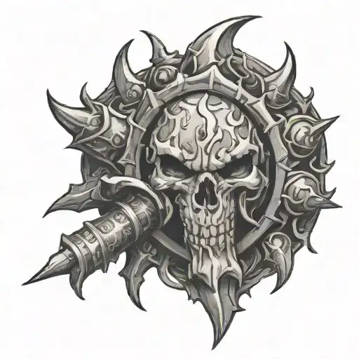 mace Sulfuras Hand of Ragnaros tattoo design idea