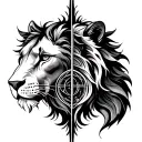 symmetrical design that combines the Leo and Virgo sigils  tattoo design idea