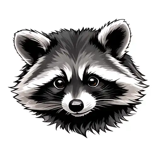 Furry Raccoon tattoo design idea