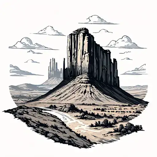 monument valley tattoo design idea