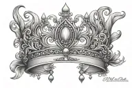 fineline tiara tattoo design idea