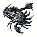 Scorpio fish tattoo design idea