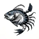 Scorpio fish tattoo design idea
