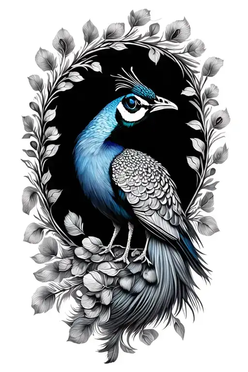 Peacock tattoo design idea