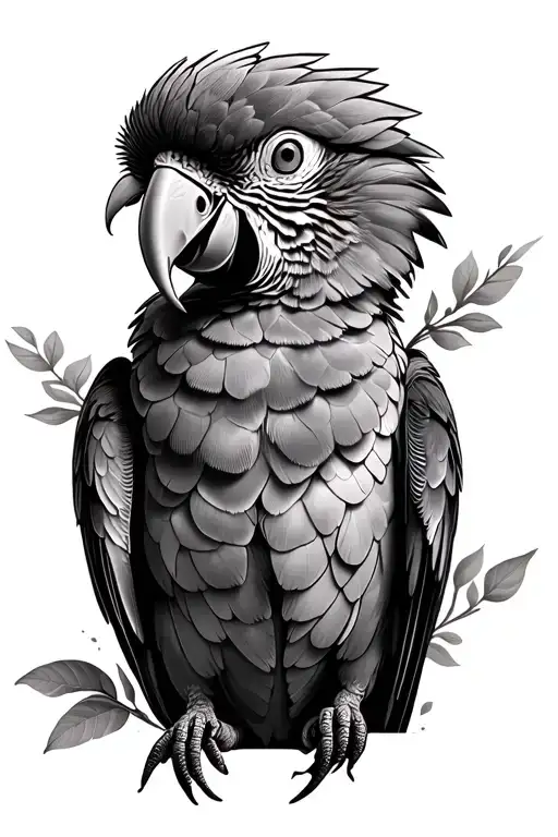 Parrot tattoo design idea