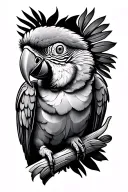 Parrot tattoo design idea