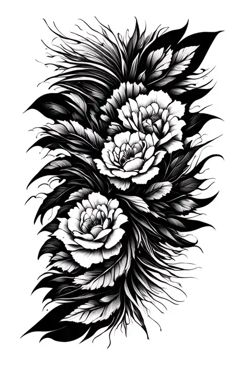 lines going vertical tattoo design idea