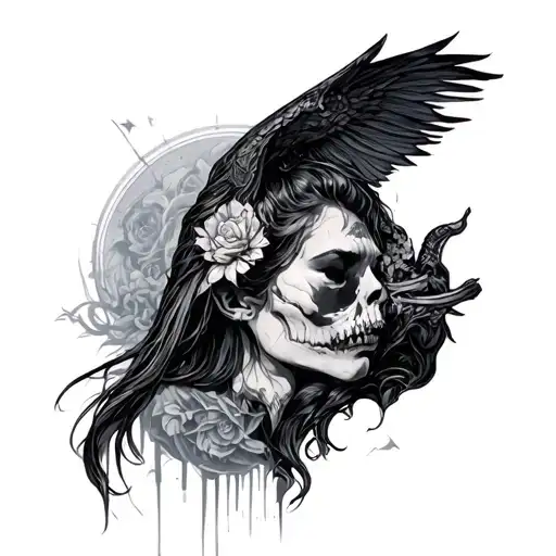 weighing of souls tattoo design idea