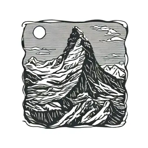 matterhorn mountain tattoo design idea