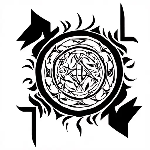 symbol pagan runes sleave viking tattoo design idea