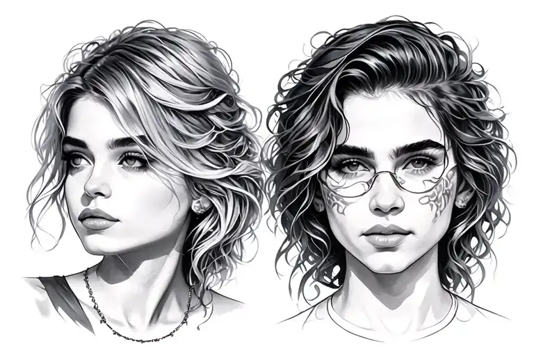 Kenzie and Connor Iris theme tattoo design idea