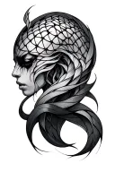 Indras net intertwined tattoo design idea