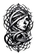 Indras net intertwined tattoo design idea