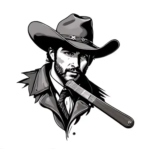 Gay Cowboy tattoo design idea