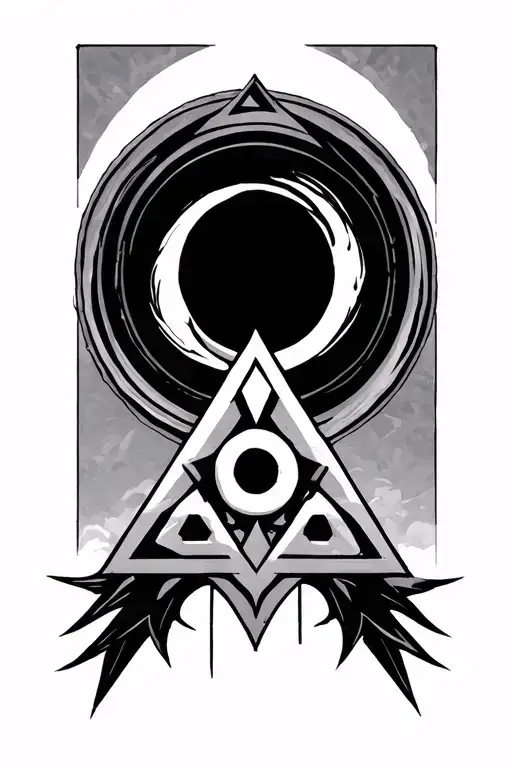 Enso Circle and Valknut tattoo design tattoo design idea