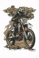 dirt bike number plate that says Alex Holman 107 October 19, 2024 tattoo design idea