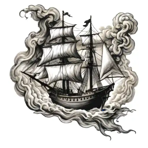 Burn the Ships tattoo design idea