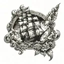 Burn the Ships tattoo design idea