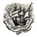 Burn the Ships tattoo design idea