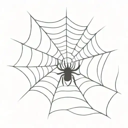 Spider Web with spider tattoo design idea