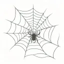 Spider Web with spider tattoo design idea