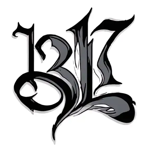 1312 written tattoo design idea