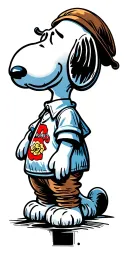 Snoopy dressed tattoo design idea