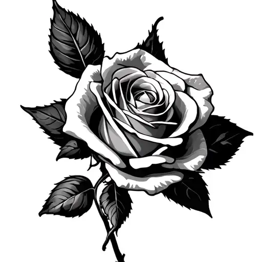 Rose with the name William David Padgett as the stem tattoo design idea
