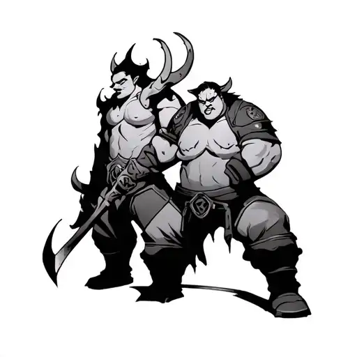 Dota 2 Sven and Pudge Dota 2 tattoo design idea