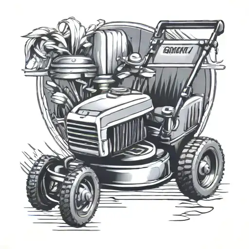 Lawnmower tattoo design idea