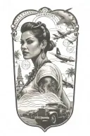 travel themed tattoo tattoo design idea