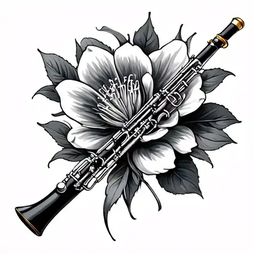Clarinet tattoo design idea