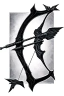 recurve bow shooting arrow bow should be small arrow should have obsidian tip with sharp edges  tattoo design idea