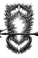 recurve bow shooting arrow bow should be small arrow should have obsidian tip with sharp edges  tattoo design idea