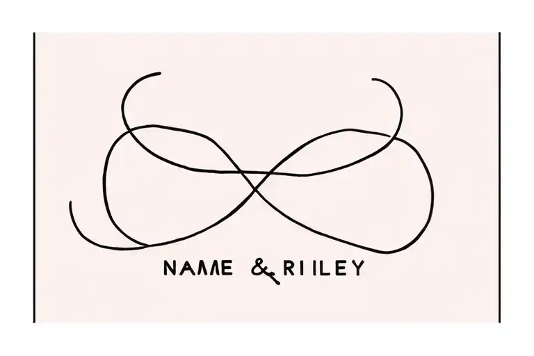 name Riley infinity symbol tattoo design idea