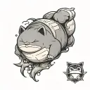 Snorlax sleeping tattoo design idea